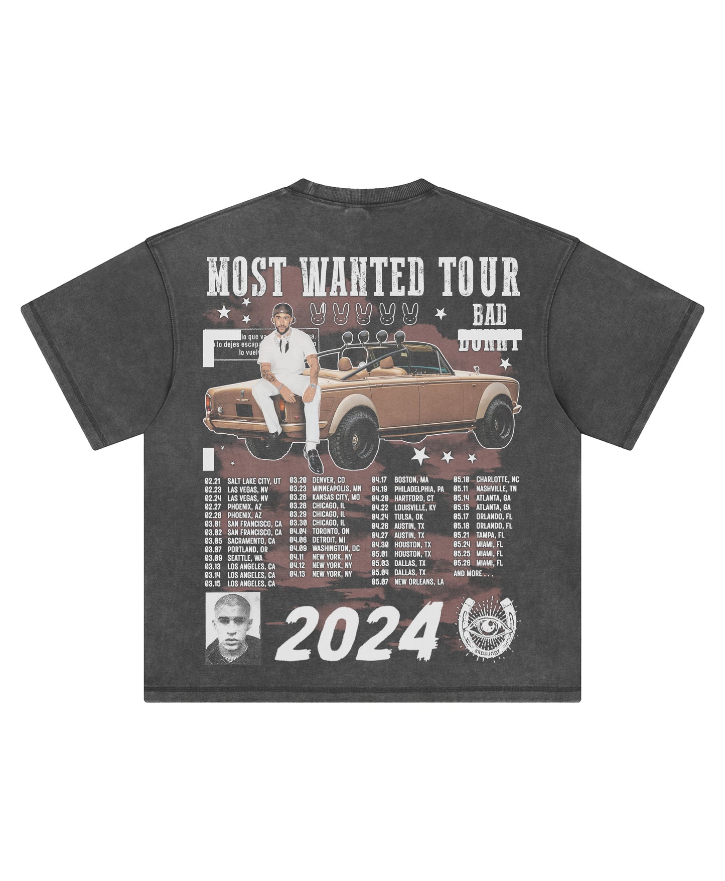 BAD BUNNY MOST WANTED TOUR TEE