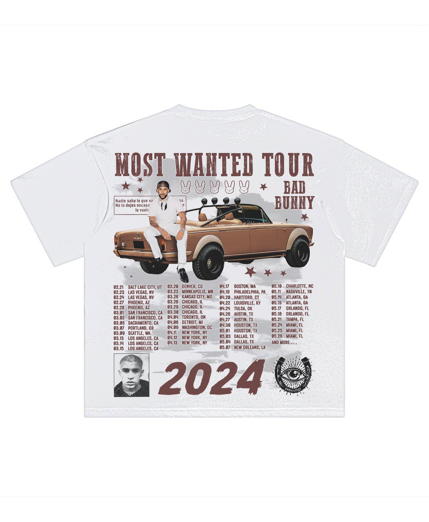 BAD BUNNY MOST WANTED TOUR TEE