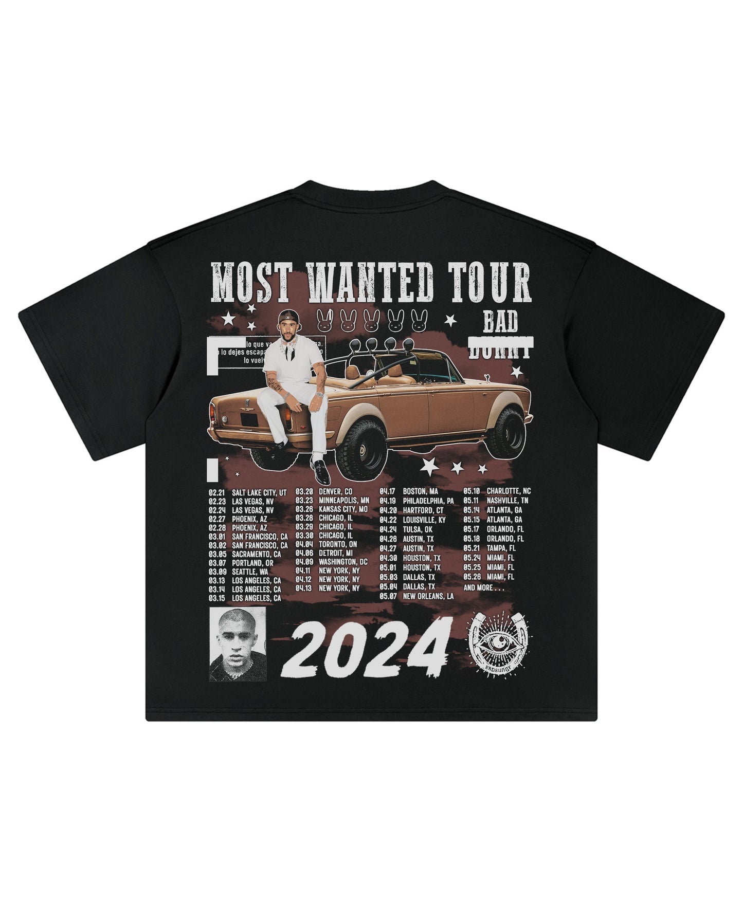 BAD BUNNY MOST WANTED TOUR TEE